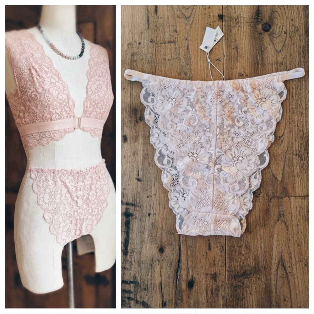 We Are Hah Chase Me Down Lace Cheeky Panty Set - NWT - Size XL (Fits Small)